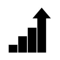 arrow up graph diagram user interface black Icon button vector