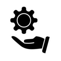 service machine gear user interface black Icon button vector