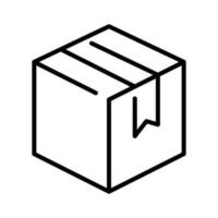 delivery box package thin line outline Icon button vector