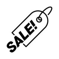 sales label price tag thin line outline Icon button vector