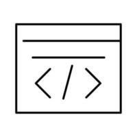 programmer developer coding code button Icon outline vector