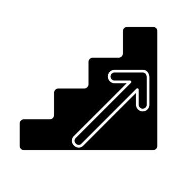 increasing arrow user interface black Icon button vector