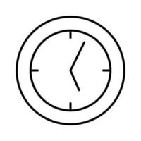 clock time button thin line Icon outline vector
