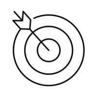 arrow target circle thin line outline icon vector