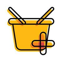 shopping add market yellow outline ecommerce Icon button vector