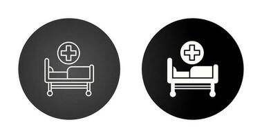 icono de vector de cama de hospital