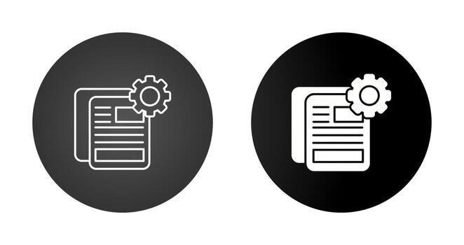 icono de vector de configuración de documento