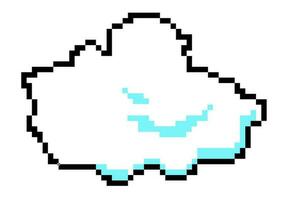 Clouds pixel art. Old vintage video game. vector