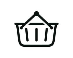Shopping basket icon isolated on white background vector