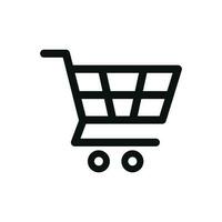 Shopping cart icon isolated on white background vector