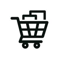 Shopping cart icon isolated on white background vector