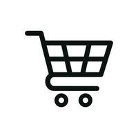 Shopping cart icon isolated on white background vector