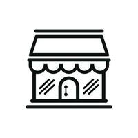 Tienda icono aislado en blanco antecedentes vector