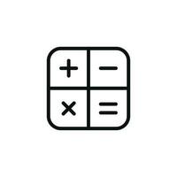 Calculator icon isolated on white background vector