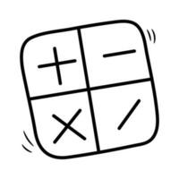 calculator vector outline Icon Design illustration. Banking and Finance Symbol on White background EPS 10 File