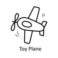 Toy Plane vector outline Icon Design illustration. Toys Symbol on White background EPS 10 File