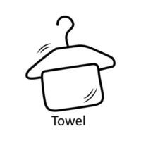 Towel vector outline Icon Design illustration. Travel Symbol on White background EPS 10 File