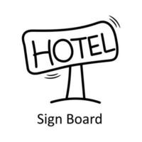 Sign Board vector outline Icon Design illustration. Travel Symbol on White background EPS 10 File