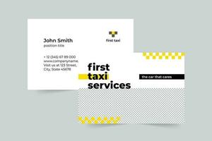 Taxi Services business card template. A clean, modern, and high-quality design business card vector design. Editable and customize template business card