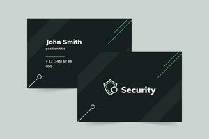 Security Guard Service business card template. A clean, modern, and high-quality design business card vector design. Editable and customize template business card