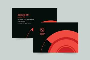 Personal Trainer business card template. A clean, modern, and high-quality design business card vector design. Editable and customize template business card