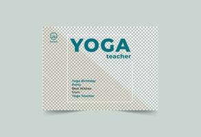 Yoga Instructor greeting card template. A clean, modern, and high-quality design business card vector design. Editable and customize template business card