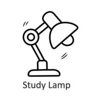 Study Lamp vector outline Icon Design illustration. Stationery Symbol on White background EPS 10 File