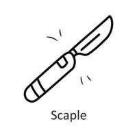 Scapulae vector outline Icon Design illustration. Dentist Symbol on White background EPS 10 File