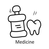 Medicine vector outline Icon Design illustration. Dentist Symbol on White background EPS 10 File