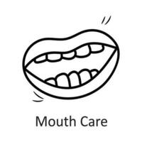 Mouth Care vector outline Icon Design illustration. Dentist Symbol on White background EPS 10 File