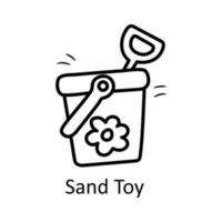 arena juguete vector contorno icono diseño ilustración. juguetes símbolo en blanco antecedentes eps 10 archivo
