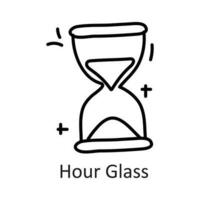 Hour Glass vector outline Icon Design illustration. Communication Symbol on White background EPS 10 File