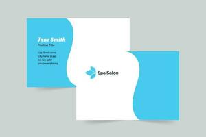 Spa Salon business card template. A clean, modern, and high-quality design business card vector design. Editable and customize template business card