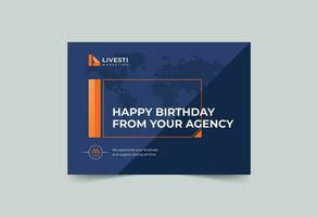 Marketing Agency greeting card template. A clean, modern, and high-quality design business card vector design. Editable and customize template business card