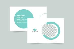 IT Software business card template. A clean, modern, and high-quality design business card vector design. Editable and customize template business card