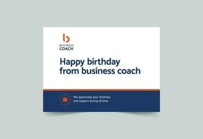 Business Coach greeting card template. A clean, modern, and high-quality design business card vector design. Editable and customize template business card