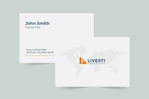 Marketing Agency business card template. A clean, modern, and high-quality design business card vector design. Editable and customize template business card