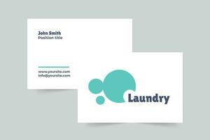 Laundry business card template. A clean, modern, and high-quality design business card vector design. Editable and customize template business card