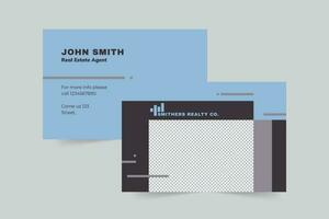 Realtor business card template. A clean, modern, and high-quality design business card vector design. Editable and customize template business card