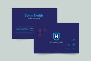 Smart House business card template. A clean, modern, and high-quality design business card vector design. Editable and customize template business card