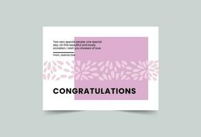 Wedding Planner greeting card template. A clean, modern, and high-quality design business card vector design. Editable and customize template business card