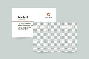 Steak House business card template. A clean, modern, and high-quality design business card vector design. Editable and customize template business card