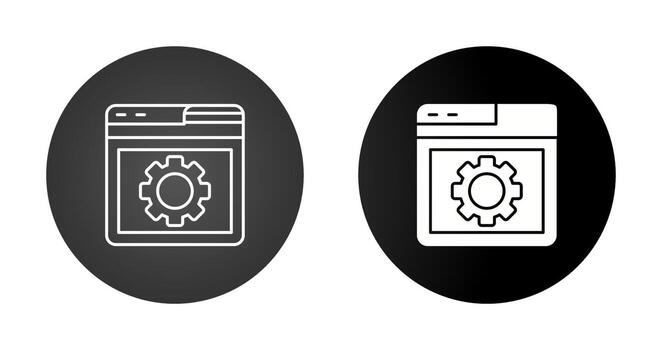 icono de vector de configuración del navegador