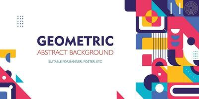 Vector illustration of geometric background for banner template with copy space area