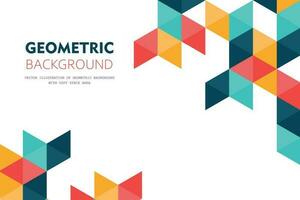 Vector illustration of geometric background with copy space area