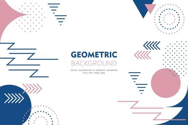 Vector illustration of geometric background with copy space area