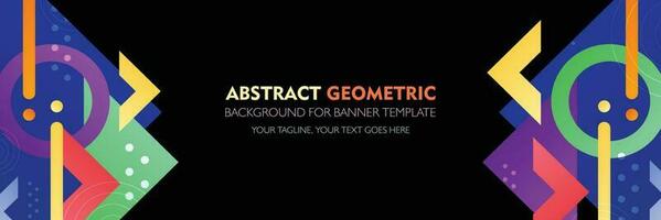 Vector illustration of geometric background for banner template with copy space area