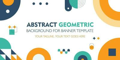 Vector illustration of geometric background for banner template with copy space area