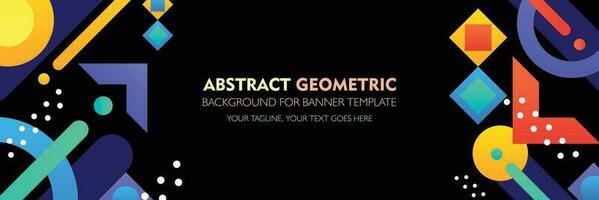 Vector illustration of geometric background for banner template with copy space area