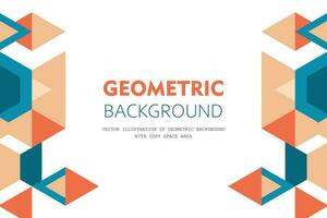 Vector illustration of geometric background with copy space area